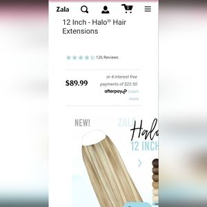 Zala 12' Halo 100% human hair